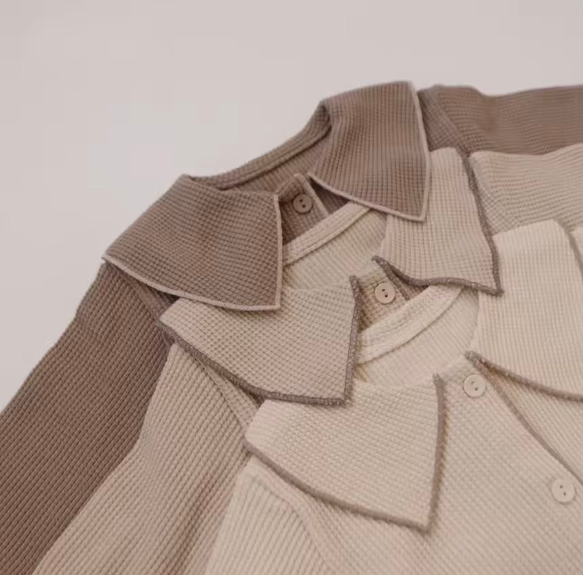 Peter Pan Collar Waffle Pyjamas