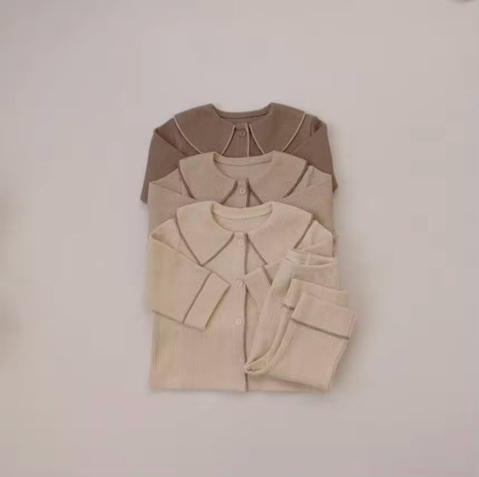 Peter Pan Collar Waffle Pyjamas