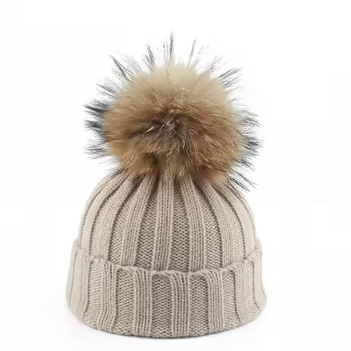 Luxe Fur Pom Beanie